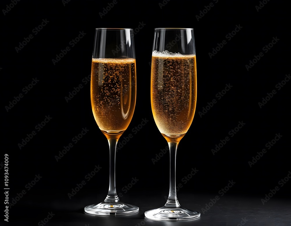 City lights and champagne glasses Generative AI wishes you a good new year City lights and champagne glasses Generative AI wishes you a good new year