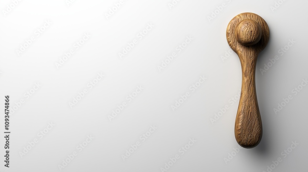 3D Render of Wooden Coat Hook Wall Mount 3D Render of Wooden Coat Hook Wall Mount