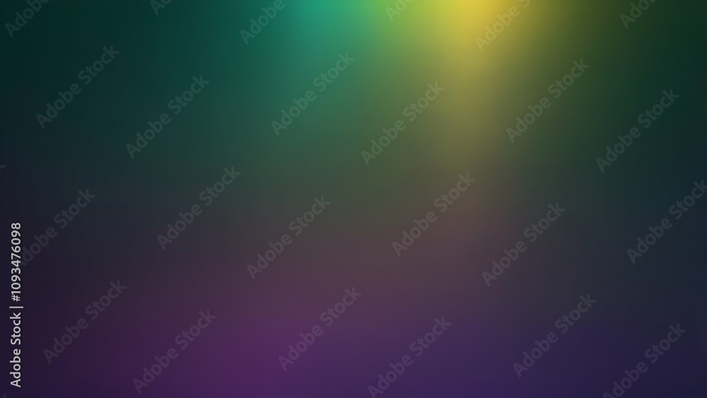 Fototapeta premium neon Golden Yellow, Violet, Forest Green glowing gradient background, a soft grainy noise texture with shimmering highlights and Smooth Transitions for a dynamic effect.