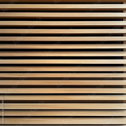 Elegant Wooden Slats Creating Modern Minimalist Partition for Contemporary Interior Design and Architectural Spaces with Soft Natural Lighting and Texture