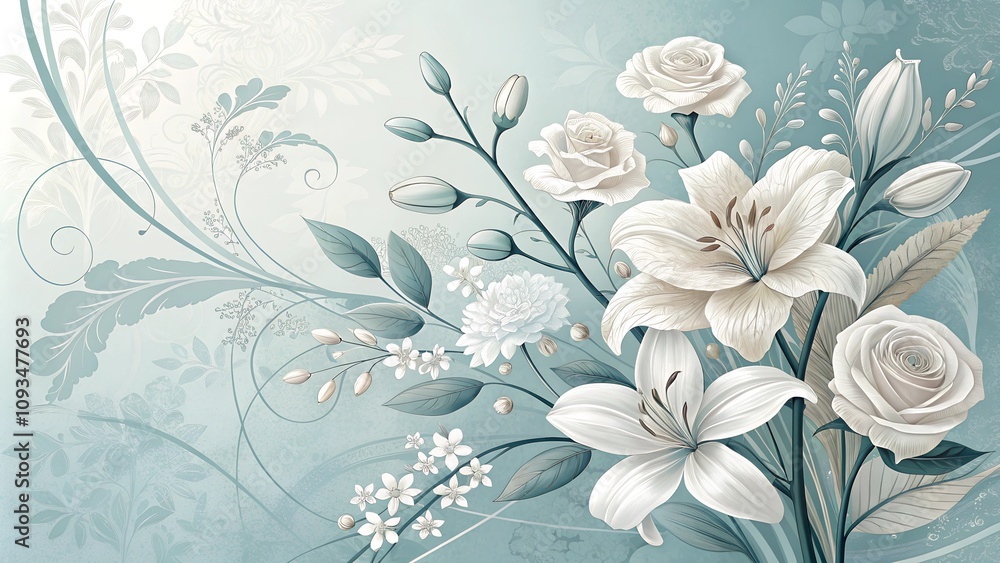 custom made wallpaper toronto digitalbeautiful delicate background for wedding invitations concept wedding season. delicate flowers on a delicate background. greeting cards.