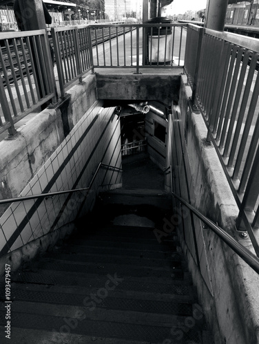 Steps down to the station photo