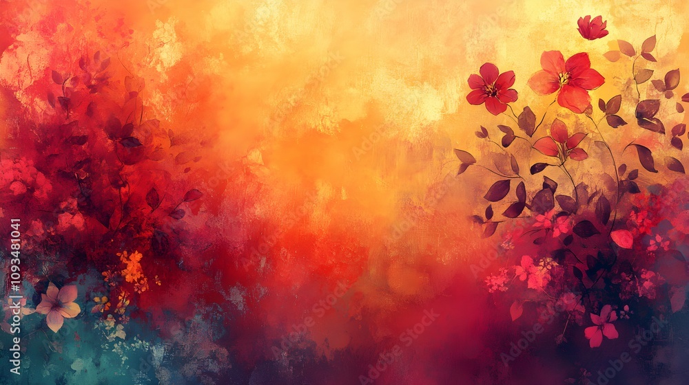 Grunge style beautiful, colorful, abstract art. Paper texture. Colorful painting. Watercolor background with flowers and plants. Grunge style beautiful, colorful, abstract art. Paper texture. Colorful painting. Watercolor background with flowers and plants.