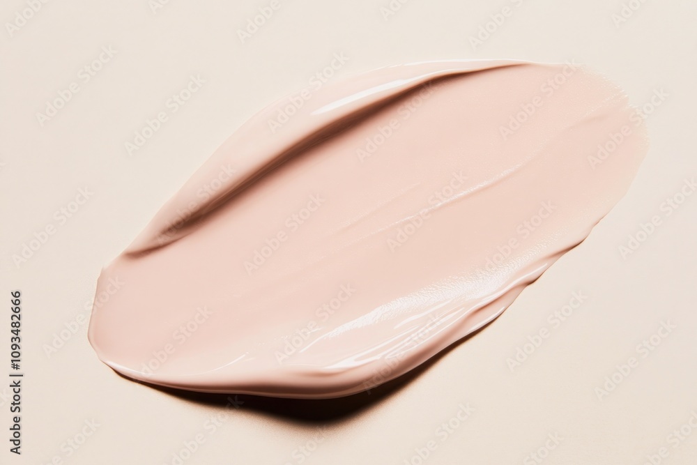 Fototapeta premium Minimalistic Creamy Pink Concealer Texture for Skincare and Beauty Design