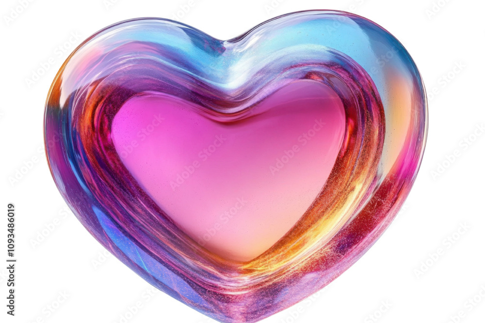 Colorful heart shape jelly isolated on transparent background Colorful heart shape jelly isolated on transparent background