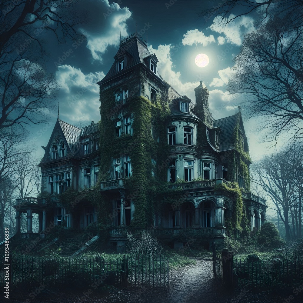abandoned castle in the night abandoned castle in the night