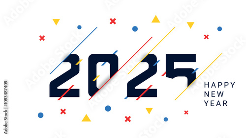 New year, 2025, Banner, Design