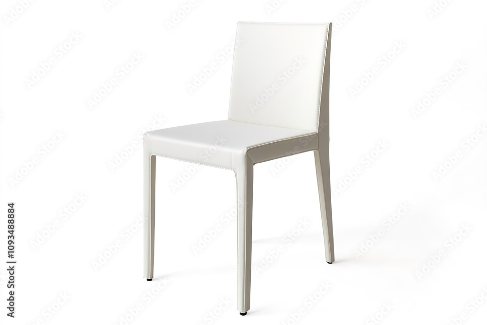 Modern white chair on blank background, minimalist design Modern white chair on blank background, minimalist design