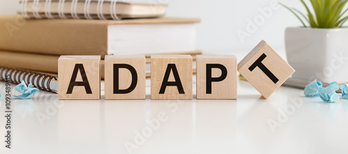 Canvastavla adapt text written on cubes wooden