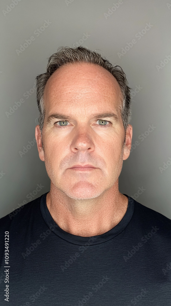 Middle-aged man with a rapidly receding hairline and widening part appearing more exposed Middle-aged man with a rapidly receding hairline and widening part appearing more exposed