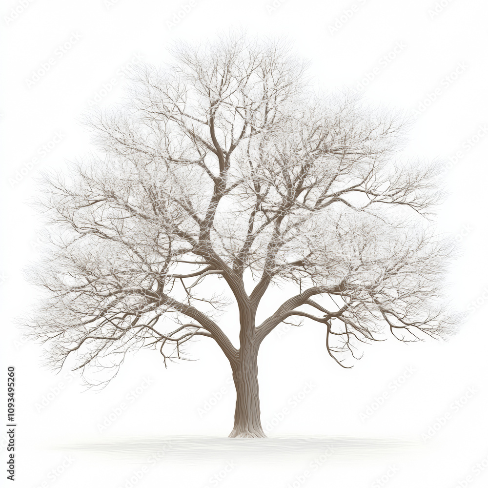 Obraz premium 3D model tree on a white background