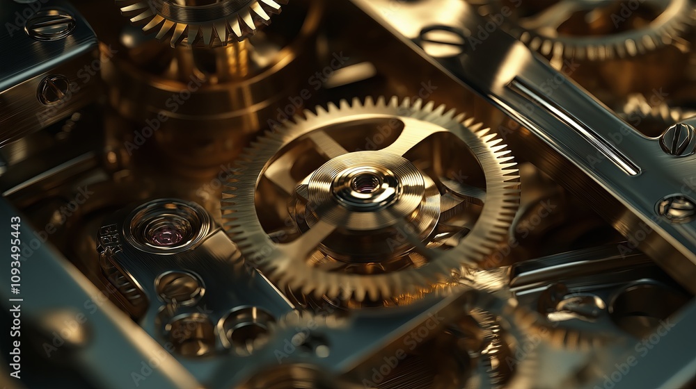Intricate Clockwork Gears and Cogs in Motion Intricate Clockwork Gears and Cogs in Motion