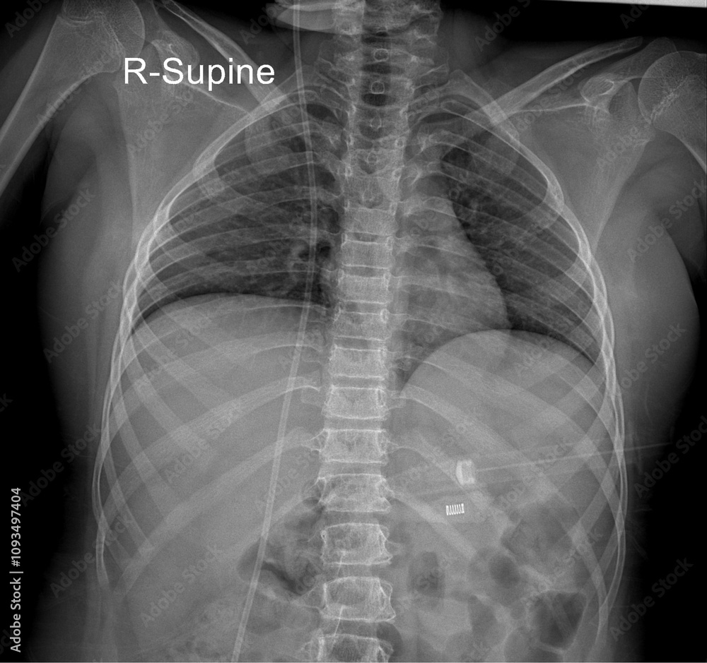 Diagnostic Chest Radiograph in Supine View Diagnostic Chest Radiograph in Supine View