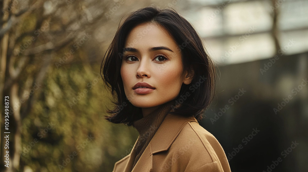 Modern professional with dimensional ash brown mid-length lob and polished relaxed style Modern professional with dimensional ash brown mid-length lob and polished relaxed style