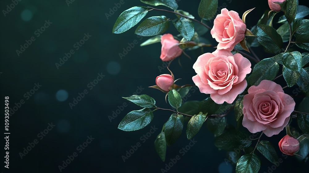 Set of Floral Branch - Flower Pink Rose Green Leaves - Wedding
Set of Floral Branch - Flower Pink Rose Green Leaves - Wedding