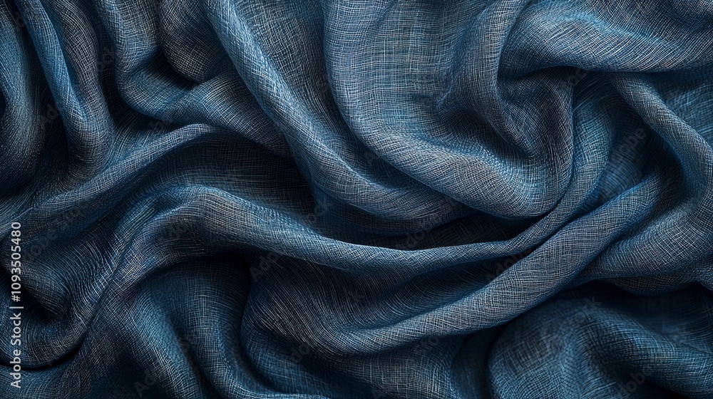 The image shows dynamic, wavy folds in textured fabric, generating abstract forms with a soothing color palette that inspires creativity and calm in an artistic presentation. The image shows dynamic, wavy folds in textured fabric, generating abstract forms with a soothing color palette that inspires creativity and calm in an artistic presentation.