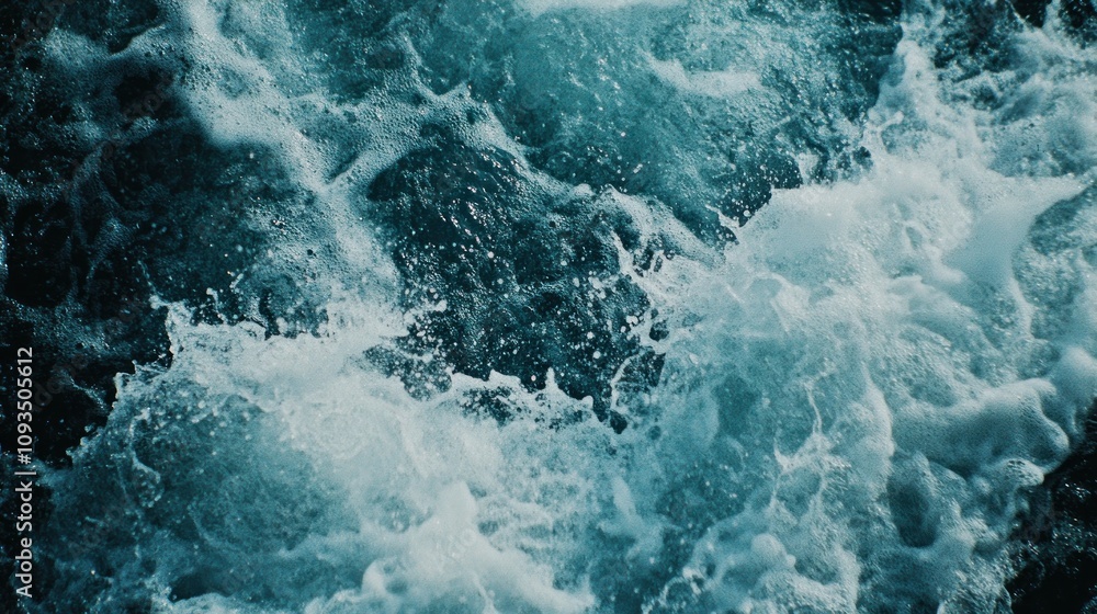 Ocean Waves: A Teal Symphony of Foam and Water Ocean Waves: A Teal Symphony of Foam and Water