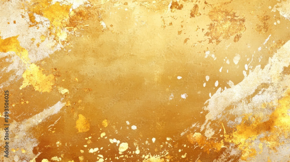 Bright golden and yellow watercolor texture with dynamic splashes and patterns Bright golden and yellow watercolor texture with dynamic splashes and patterns