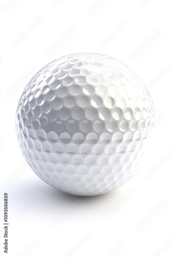 A close-up of a white golf ball on a white surface A close-up of a white golf ball on a white surface