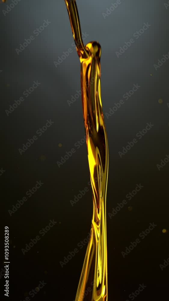 Super Slow Motion Shot of Pouring Oil . Filmed on High Speed Cinematic Camera at 1000 FPS Super Slow Motion Shot of Pouring Oil . Filmed on High Speed Cinematic Camera at 1000 FPS