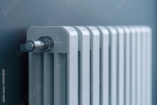 Wallpaper Mural White heater radiator on grey wall background Torontodigital.ca