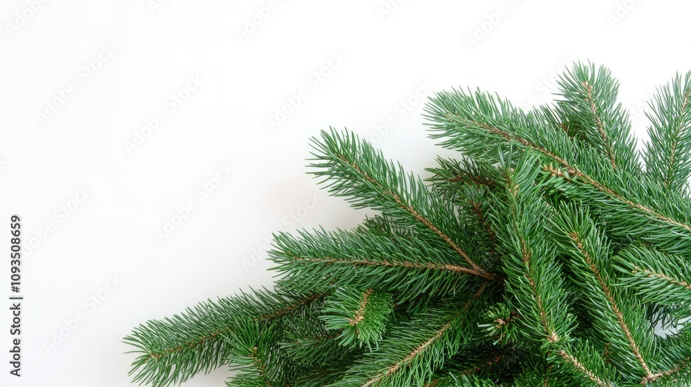 Close-up shot of a pine tree branch with needles and cones Close-up shot of a pine tree branch with needles and cones