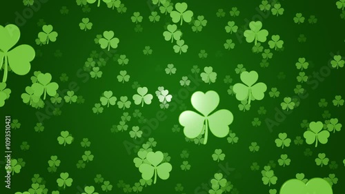 Clover Shamrock Symbols - St Patrick's Day Background Loop