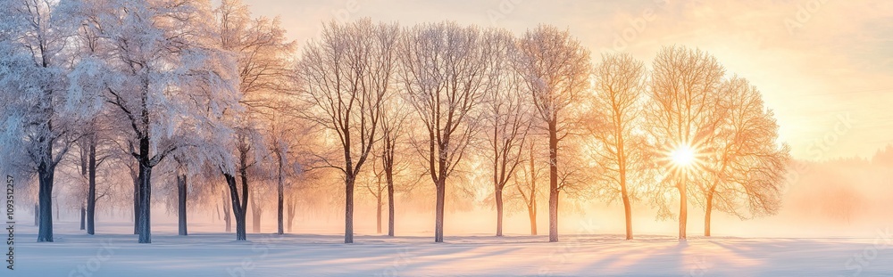 Sunrise over a winter nature scene, ideal for a Christmas backdrop. Sunrise over a winter nature scene, ideal for a Christmas backdrop.