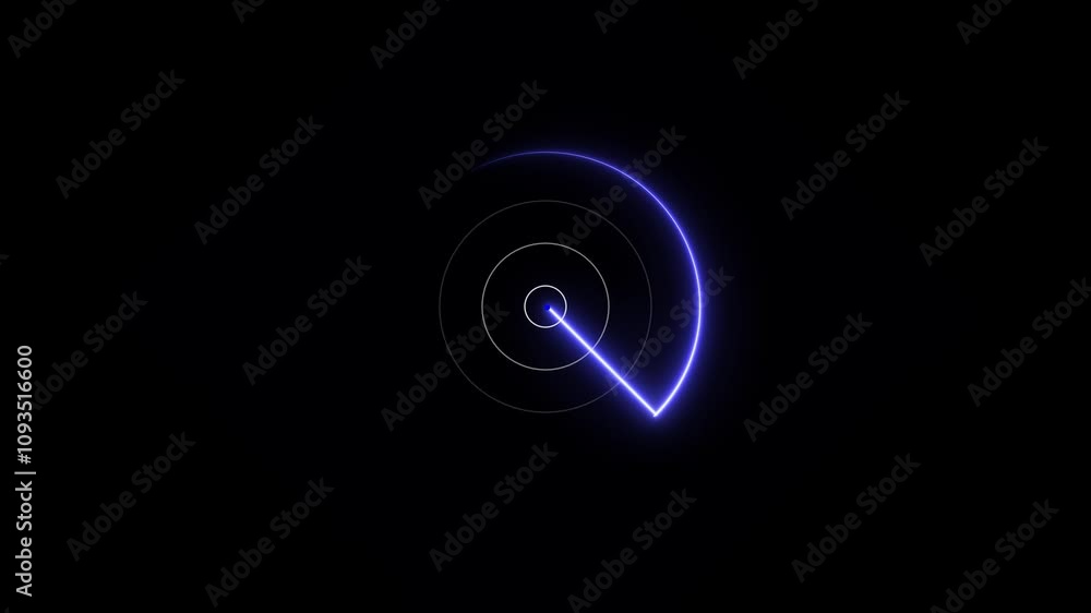Animated radar screen technology. HUD signal transmitted neon light searching radar screen and technology radio waves signal animation. Animated radar screen technology. HUD signal transmitted neon light searching radar screen and technology radio waves signal animation.
