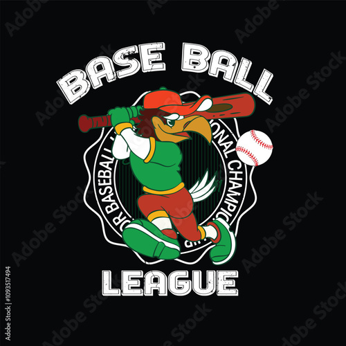 Base Ball T-shirt Design Eagle 