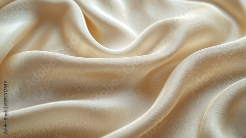 A luxurious soft beige fabric with a silky smooth flow captures the essence of gentle sophistication and warmth, providing a versatile backdrop for elegant compositions.