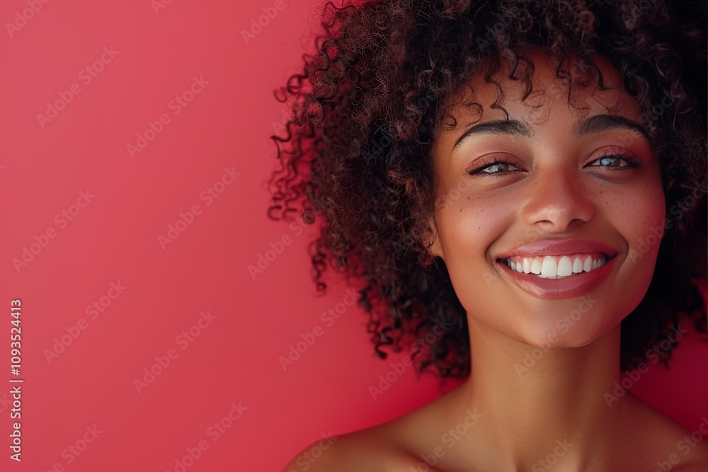 Studio Portrait of a Beautiful Black Woman Smiling for a Joyful Shot Studio Portrait of a Beautiful Black Woman Smiling for a Joyful Shot