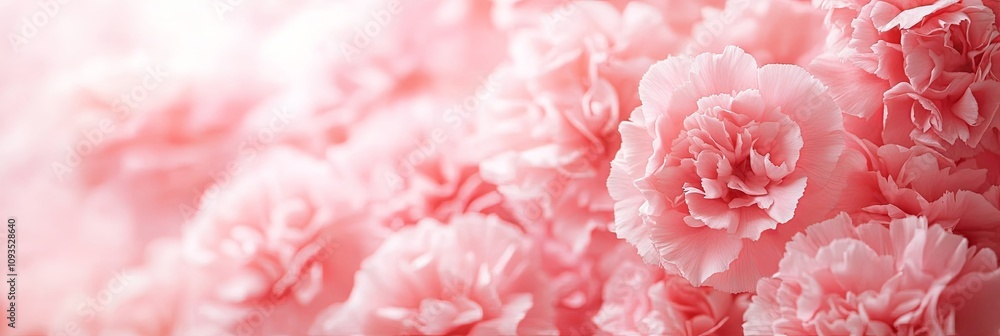 Pink Carnations Close Up: Delicate Petals and Soft Focus Pink Carnations Close Up: Delicate Petals and Soft Focus