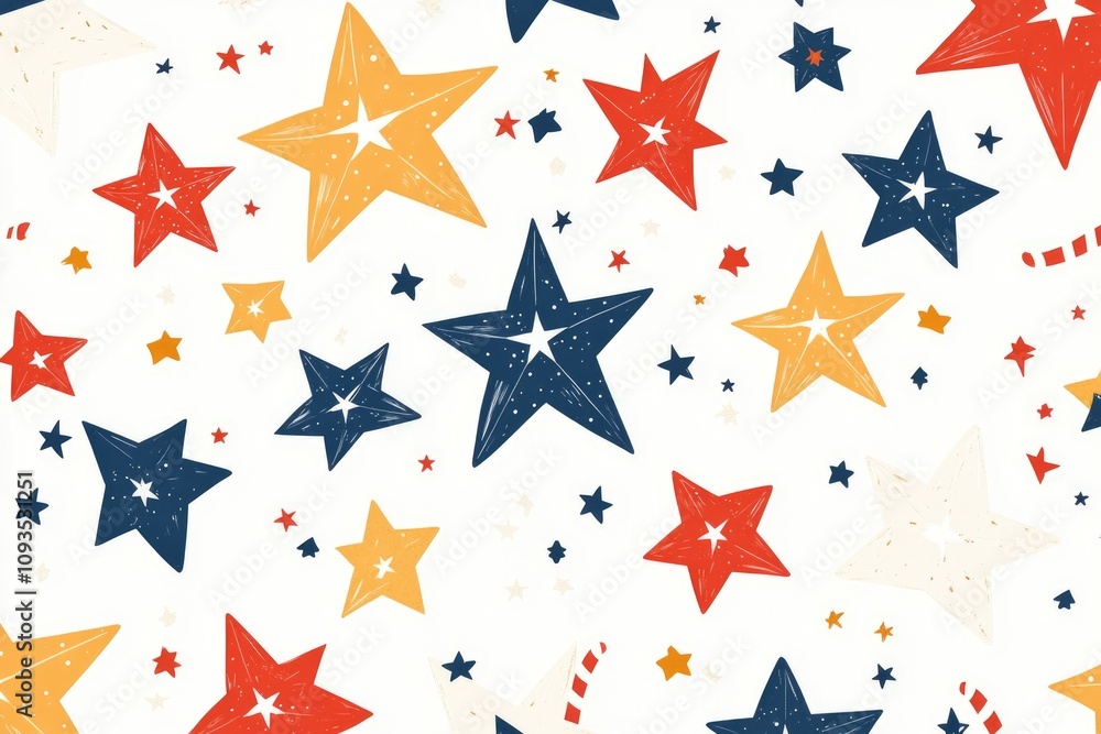 A group of stars on a clean and uniform white background, suitable for various designs and presentations A group of stars on a clean and uniform white background, suitable for various designs and presentations