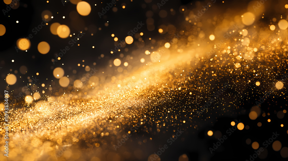 A transparent background with gold dust and glittering particles. Shimmering Gold Dust. Illustration A transparent background with gold dust and glittering particles. Shimmering Gold Dust. Illustration