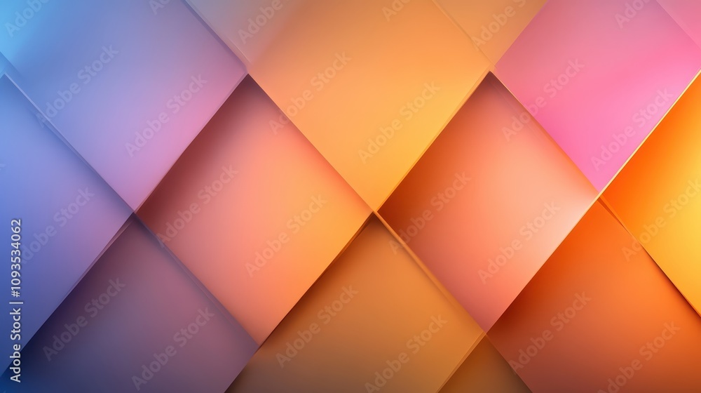 A vibrant abstract artwork featuring a series of diagonally arranged squares with a gradient of warm colors blending into cooler tones. Perfect for modern design projects. A vibrant abstract artwork featuring a series of diagonally arranged squares with a gradient of warm colors blending into cooler tones. Perfect for modern design projects.