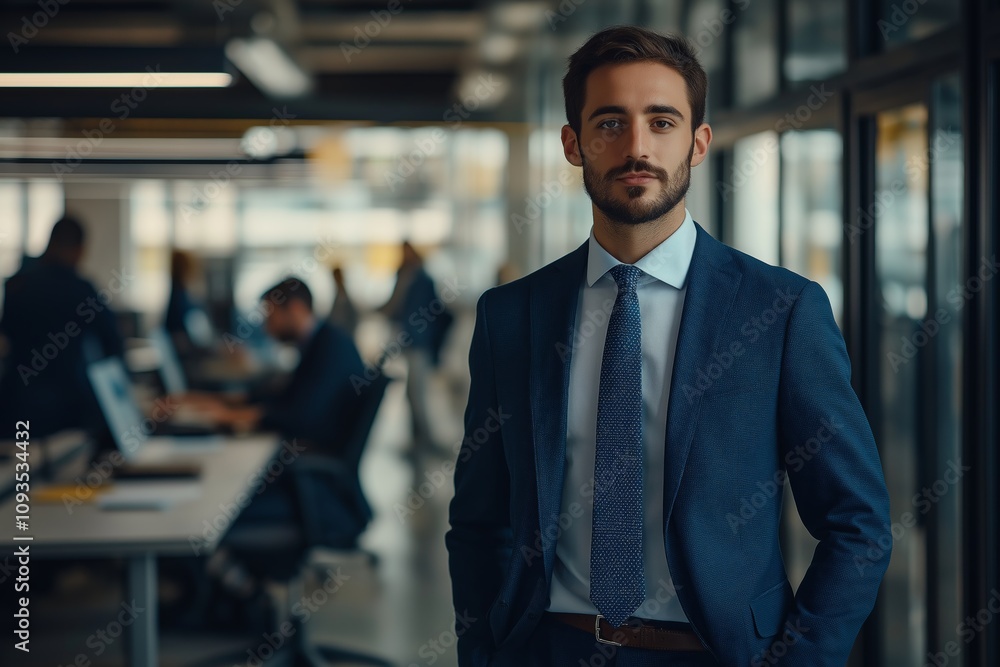 In a professional office, a welldressed man engages with knowledgeable colleagues, fostering communication, innovation, and teamwork to boost productivity and succeed in their collaborative efforts In a professional office, a welldressed man engages with knowledgeable colleagues, fostering communication, innovation, and teamwork to boost productivity and succeed in their collaborative efforts