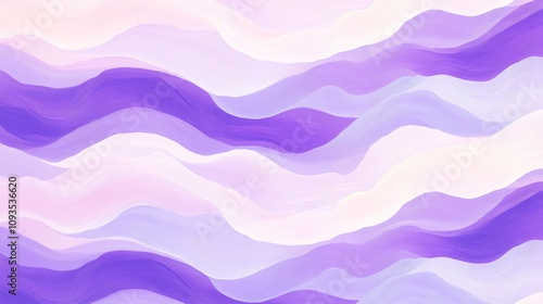 Smooth wavy lines pattern in purple and pink gradient colors. Abstract fluid background with soft flowing curves. Modern minimal design for website, presentation or banner with copy space