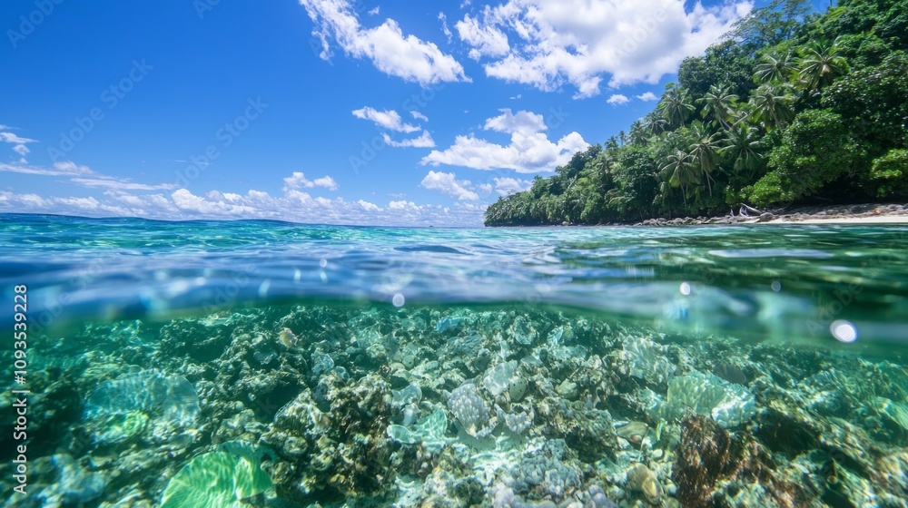 Environmental Contrast: Clean vs. Polluted Oceans - Urgency for Protection Illustrated through Ultra-Detailed Images Environmental Contrast: Clean vs. Polluted Oceans - Urgency for Protection Illustrated through Ultra-Detailed Images