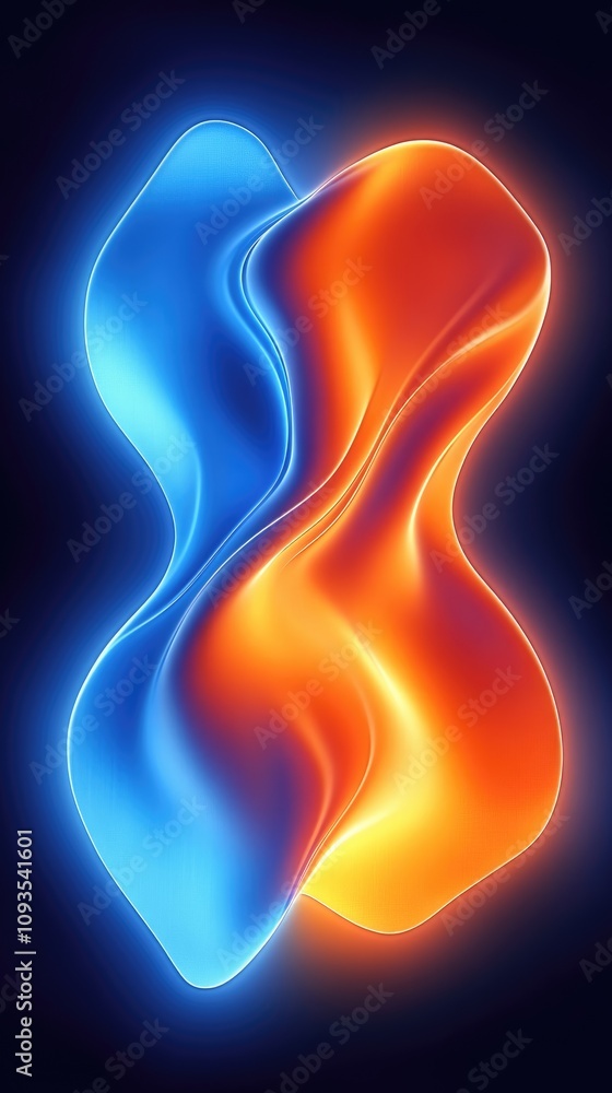 Vertical abstract backgrounds display fluid forms that blend vibrant blue and orange hues, showcasing modern design elements perfect for creative professionals seeking elegance and innovation Vertical abstract backgrounds display fluid forms that blend vibrant blue and orange hues, showcasing modern design elements perfect for creative professionals seeking elegance and innovation