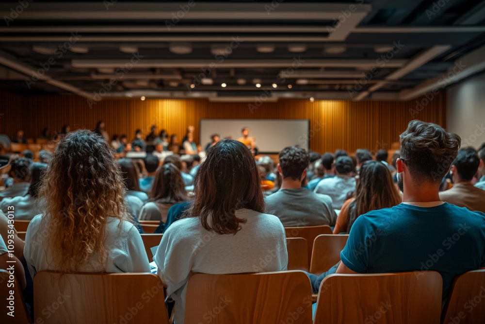 Rear View of a Diverse Audience Attending a Conference or Seminar Rear View of a Diverse Audience Attending a Conference or Seminar