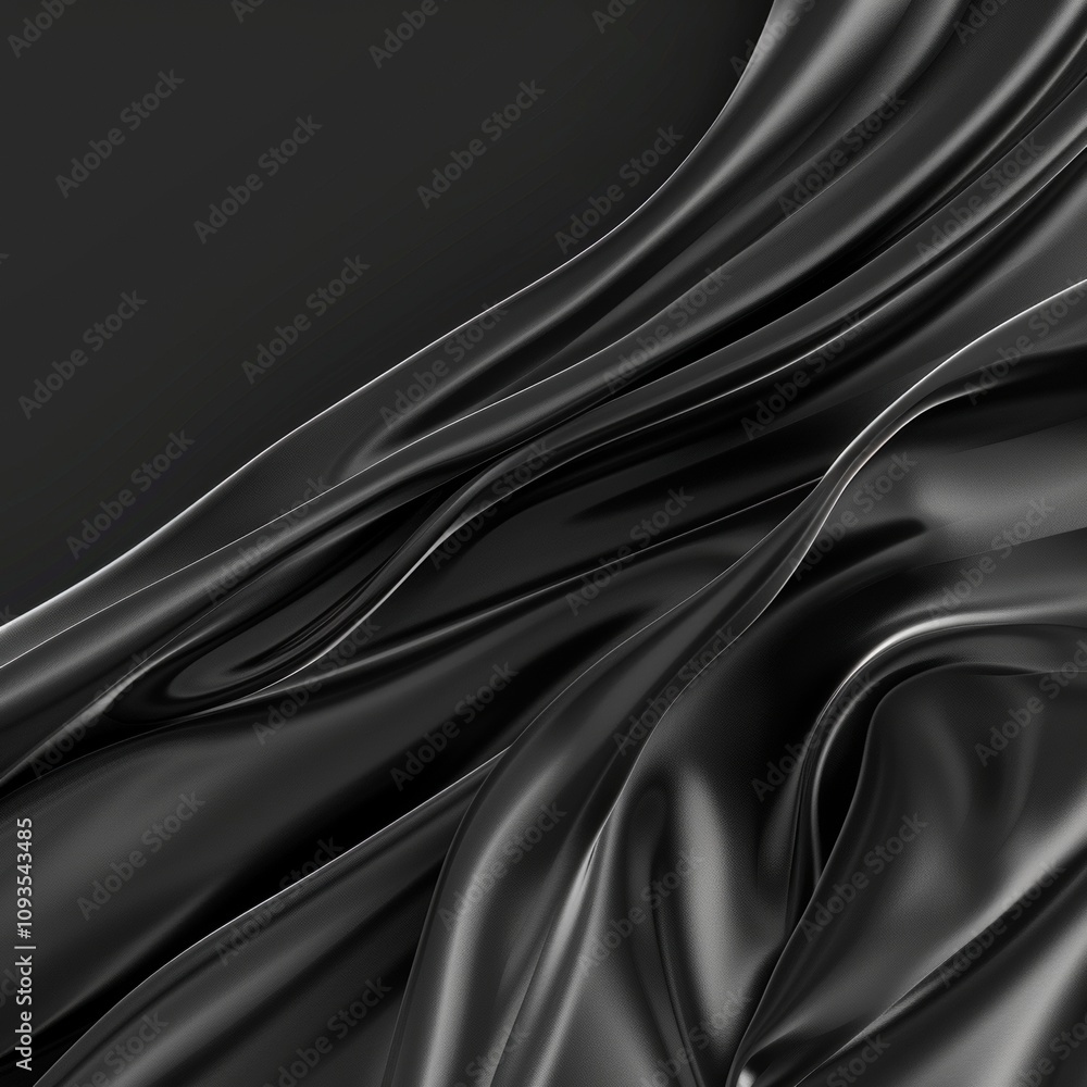 Fototapeta premium abstract smooth black background-closeup texture with silk black color