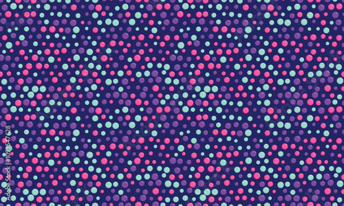 Polka dot vector pattern with geometric circles. Perfect for textile designs, wallpaper, or trendy poster backgrounds with an abstract minimalist style.