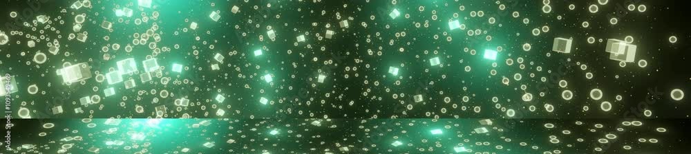 5K Widescreen Looping Video with Glowing Particles 5K Widescreen Looping Video with Glowing Particles