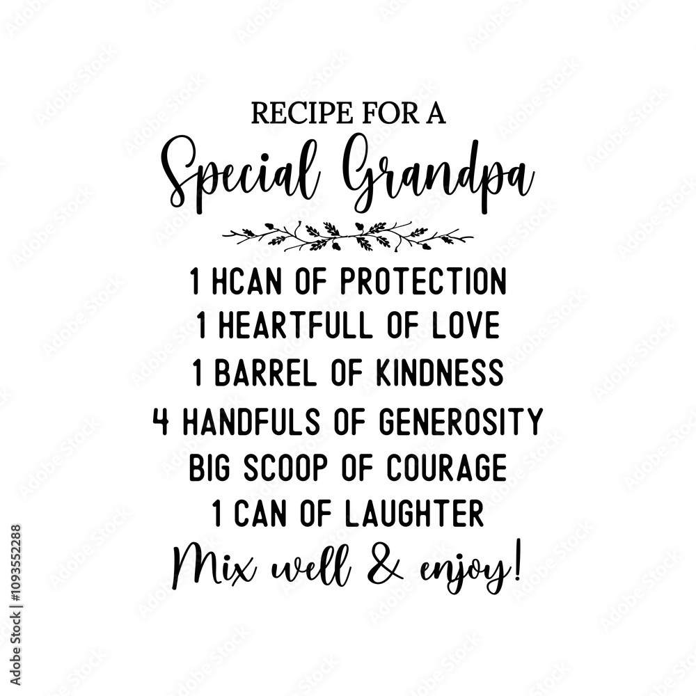 Fototapeta premium Recipe for a special grandpa , Cutting Board svg, Recipe For Love svg, Recipe For A Happy Marriage svg, Recipe For A Teacher svg
