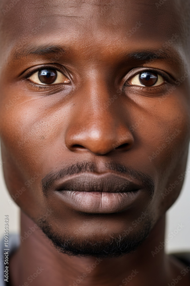 Portrait of a person of African ethnicity with bright facial features, an expression of warmth and confidence. Ethnic style culture. Portrait of a person of African ethnicity with bright facial features, an expression of warmth and confidence. Ethnic style culture.