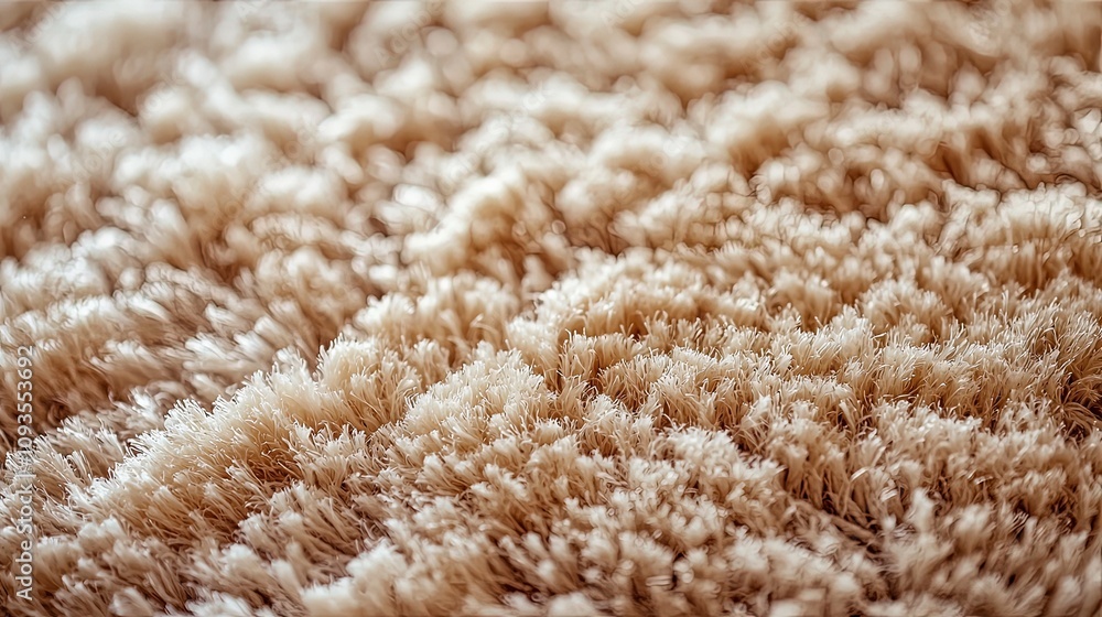 A soothing beige fluffy carpet image showcasing its soft texture, providing a serene and homely atmosphere, ideal for calm and relaxation-centered interiors. A soothing beige fluffy carpet image showcasing its soft texture, providing a serene and homely atmosphere, ideal for calm and relaxation-centered interiors.
