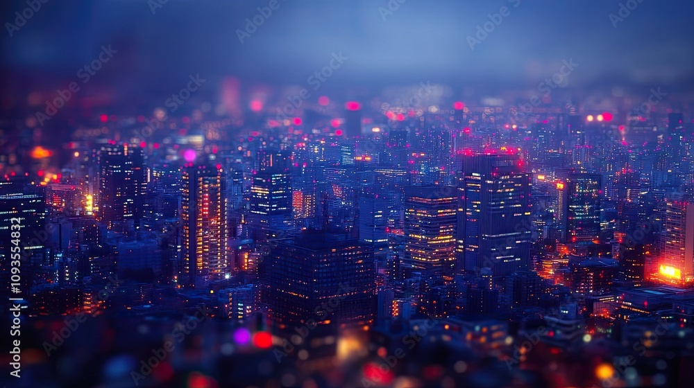 Blurry night cityscape with colorful lights. Blurry night cityscape with colorful lights.