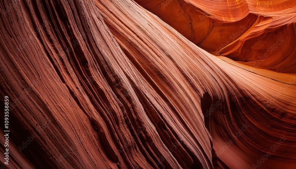Obraz premium Majestic Curves of Antelope Canyon. Exploring Nature's Intricate Sandstone Waves and Erosional Patterns. Stunning Example of Natural Art for Photography and Geological Inspiration