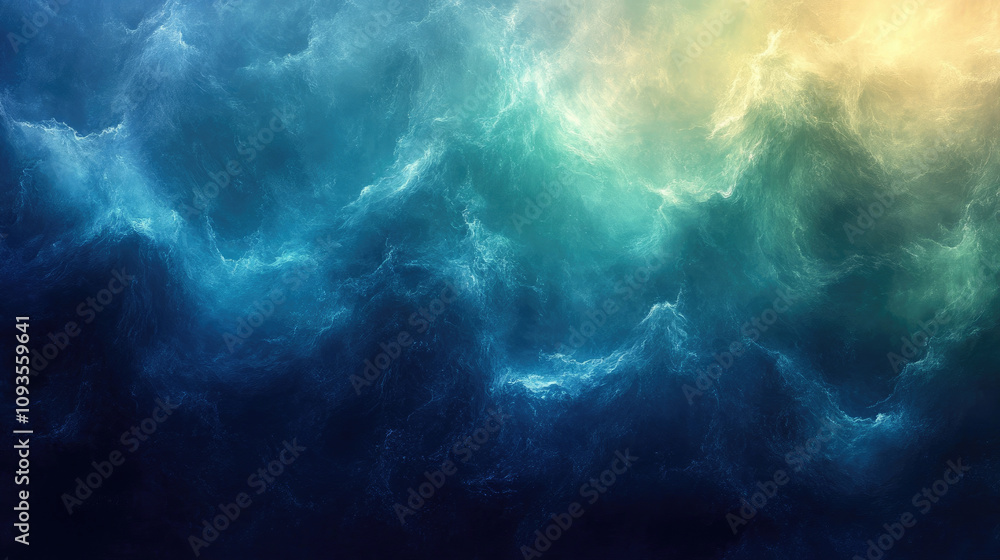 Abstract Cloud Formation, Teal and Green Hues Abstract Cloud Formation, Teal and Green Hues
